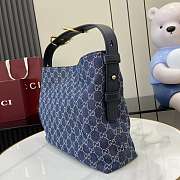 Kitlife Gucci Beatrix Medium Tote Bag Blue Denim 850926 35x27.5x11cm  - 4