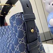 Kitlife Gucci Beatrix Medium Tote Bag Blue Denim 850926 35x27.5x11cm  - 2
