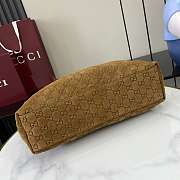 Kitlife Gucci Beatrix Medium Tote Bag Brown Embossed GG Suede  850926 35x27.5x11cm  - 5