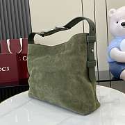 Kitlife Gucci Beatrix Medium Tote Bag Dark Green Suede 850926 35x27.5x11cm - 5