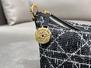 Kitlife Dior Diorstar Hobo Chain Bag Black Tweed with White Cannage Motif 28.5x14.5x10cm - 3