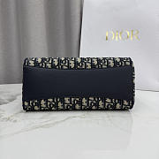 Kitlife Dior Small Shopping Bag Blue Dior Oblique Jacquard M1410 27x19x13.5cm - 6