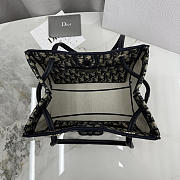 Kitlife Dior Small Shopping Bag Blue Dior Oblique Jacquard M1410 27x19x13.5cm - 5