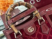 Kitlife Gucci Diana Crystals Small Tote Bag Rosso Ancora Red Velvet 707449 20×16×10cm - 3