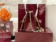 Kitlife Gucci Diana Crystals Small Tote Bag Rosso Ancora Red Velvet 707449 20×16×10cm - 4