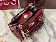 Kitlife Gucci Diana Crystals Small Tote Bag Rosso Ancora Red Velvet 707449 20×16×10cm - 6