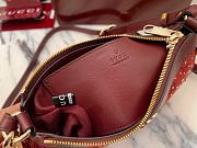 Kitlife Gucci Jackie 1961 Crystals Mini Bag Rosso Ancora Red Velvet 836684 19×13×3cm - 5