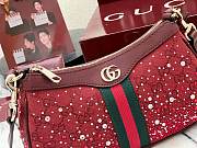 Kitlife Gucci Jackie 1961 Crystals Mini Bag Rosso Ancora Red Velvet 836684 19×13×3cm - 2