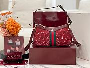 Kitlife Gucci Ophidia Crystals Small Shoulder Bag Rosso Ancora Red 841341 26x15×6.5cm - 1
