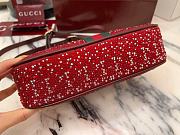 Kitlife Gucci Ophidia Crystals Small Shoulder Bag Rosso Ancora Red 841341 26x15×6.5cm - 6