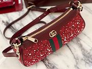 Kitlife Gucci Ophidia Crystals Small Shoulder Bag Rosso Ancora Red 841341 26x15×6.5cm - 4
