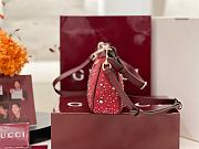 Kitlife Gucci Ophidia Crystals Small Shoulder Bag Rosso Ancora Red 841341 26x15×6.5cm - 3