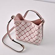 Kitlife Gucci GG Emblem Small Bucket Bag Pink & Rosso Ancora Red 815118 19×18×11cm  - 5