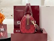 Kitlife Gucci Ophidia Crystals Small Boston Bag Rosso Ancora Red 841294 21x13x11cm - 3