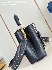 Kitlife Louis Vuitton x TM Capucines BB Bag Black with Tricolor Charm M48865 27x9x17cm - 2