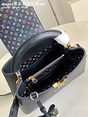 Kitlife Louis Vuitton x TM Capucines BB Bag Black with Tricolor Charm M48865 27x9x17cm - 6