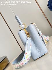 Kitlife Louis Vuitton x TM Capucines BB Bag Light Blue and White Tricolor Charm M48865 27x9x17cm  - 3