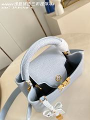 Kitlife Louis Vuitton x TM Capucines BB Bag Light Blue and White Tricolor Charm M48865 27x9x17cm  - 2