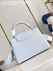 Kitlife Louis Vuitton x TM Capucines BB Bag Light Blue and White Tricolor Charm M48865 27x9x17cm  - 5