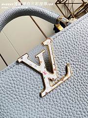 Kitlife Louis Vuitton x TM Capucines BB Bag Light Blue and White Tricolor Charm M48865 27x9x17cm  - 4
