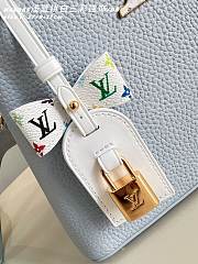 Kitlife Louis Vuitton x TM Capucines BB Bag Light Blue and White Tricolor Charm M48865 27x9x17cm  - 6