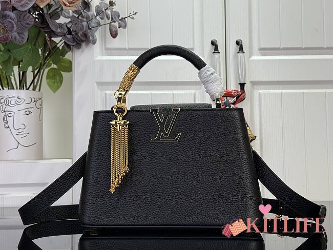 Kitlife Louis Vuitton Fireworks Capucines BB Bag Black M26328 27x18x9cm - 1