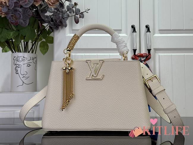Kitlife Louis Vuitton Fireworks Capucines BB Bag White M26328 27x18x9cm  - 1