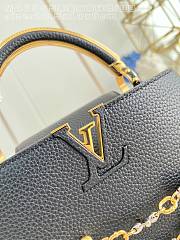 Kitlife Louis Vuitton Capucines East West BB Bag Black M48865 26.5x14x8cm - 2