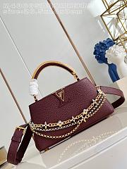 Kitlife Louis Vuitton Capucines East West BB Bag Burgundy M48865 26.5x14x8cm  - 1