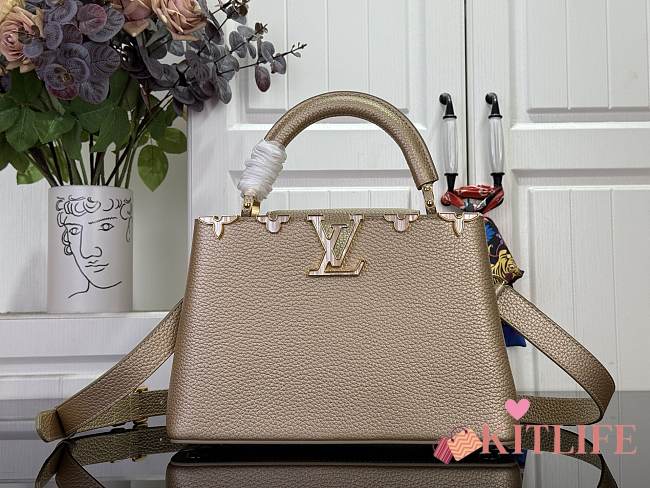 Kitlife Louis Vuitton Sac Capucines BB Bag Light Gold M14201 27x17.3x9cm - 1