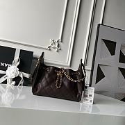 Kitlife Chanel 25C Drawstring Bucket Hobo Bag Dark Brown Grained Leather 20x22x12.5cm  - 1