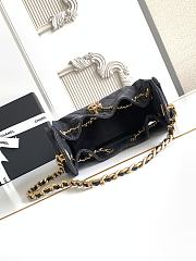 Kitlife Chanel 25C Drawstring Bucket Hobo Bag Black Denim 20x22x12.5cm  - 6