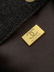 Kitlife Chanel 25C Drawstring Bucket Hobo Bag Black Denim 20x22x12.5cm  - 3