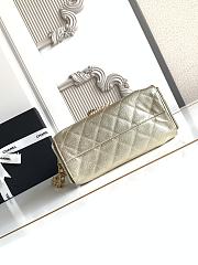 Kitlife Chanel 25C Drawstring Bucket Hobo Bag Light Gold Leather 20x22x12.5cm  - 5