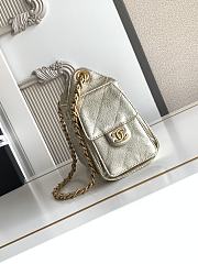 Kitlife Chanel 25C Drawstring Bucket Hobo Bag Light Gold Leather 20x22x12.5cm  - 2