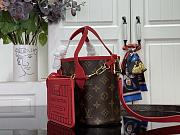 Kitlife Louis Vuitton Neverfull Inside Out BB Red M28318 26.5x16.5x11cm - 3