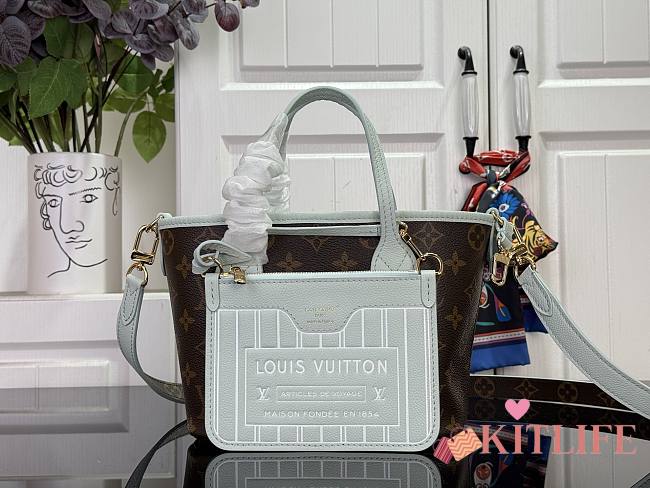 Kitlife Louis Vuitton Neverfull Inside Out BB Light Green M28318 26.5x16.5x11cm  - 1