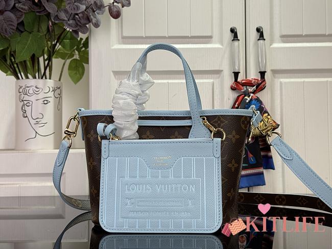 Kitlife Louis Vuitton Neverfull Inside Out BB Sky Blue M28318 26.5x16.5x11cm  - 1