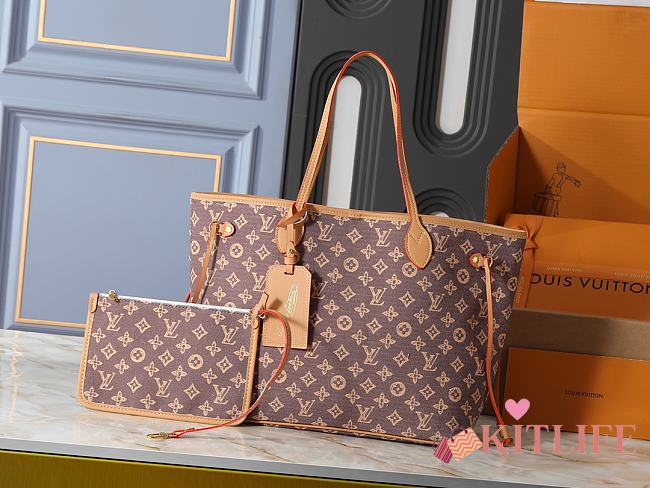 Kitlife Louis Vuitton Neverfull MM Bag Brown M27521 31x28x14cm - 1