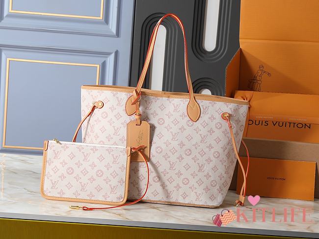 Kitlife Louis Vuitton Neverfull MM Bag Beige M27521 31x28x14cm  - 1