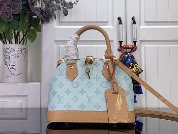Kitlife Louis Vuitton Alma BB Bag Monogram Origine Bleu Courrier M27526 23.5x17.5x11.5cm 