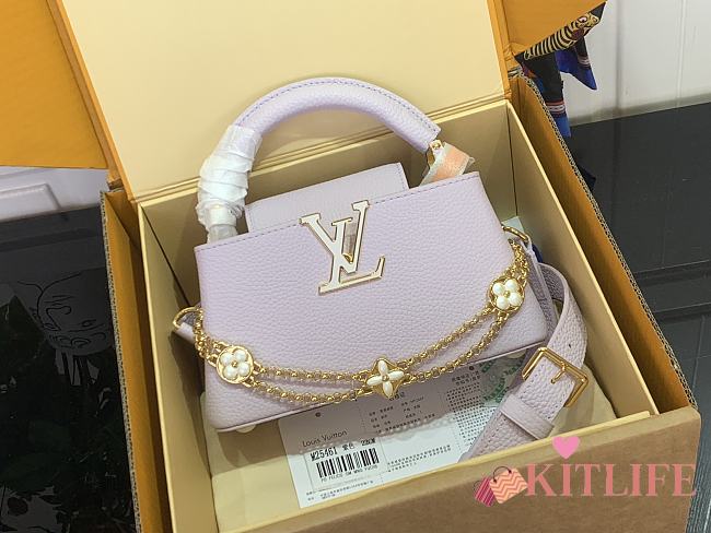 Kitlife Louis Vuitton Capucines East-West Mini Misty Lilac M25476 22x12x8cm - 1