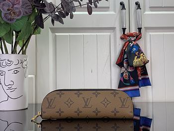 Kitlife Louis Vuitton Charlotte Pencil Pouch Brown Monogram Reverse 7x2x20cm 