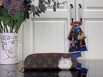 Kitlife Louis Vuitton Charlotte Pencil Pouch Brown Cat GI1396 7x2x20cm 