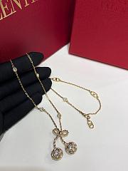 Kitlife Valentino New Gold Full-Diamond Cherry Bow Necklace - 6