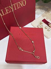 Kitlife Valentino New Gold Full-Diamond Cherry Bow Necklace - 4