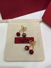 Kitlife Valentino Red Cherry and Gold Bow Earrings - 2