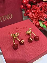 Kitlife Valentino Red Cherry and Gold Bow Earrings - 4