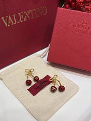 Kitlife Valentino Red Cherry and Gold Bow Earrings - 3