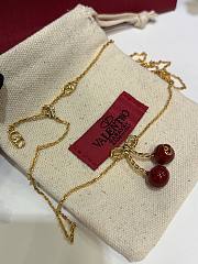 Kitlife Valentino Red Cherry and Gold Bow Necklace - 3